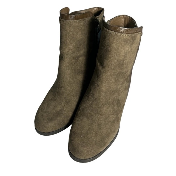 Shoe Dazzle Suede Heeled Booties Womans 8 - Picture 4 of 13